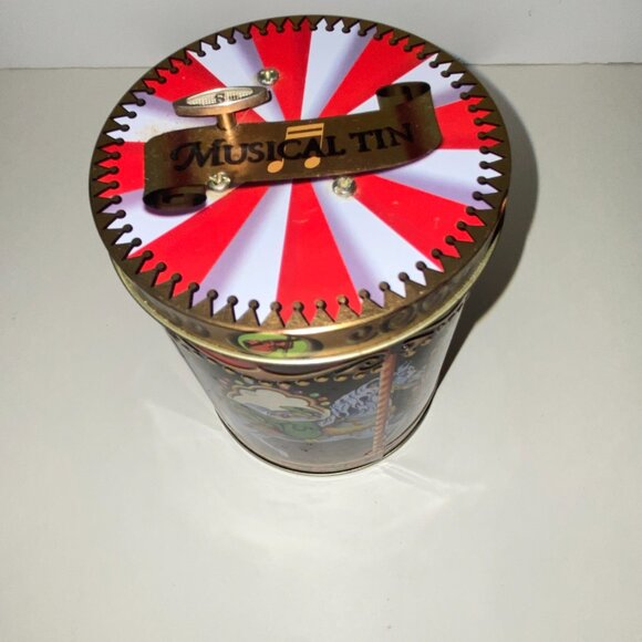 Musical Carrousel Cookie Tin Collectible from Denmark - Picture 4 of 6